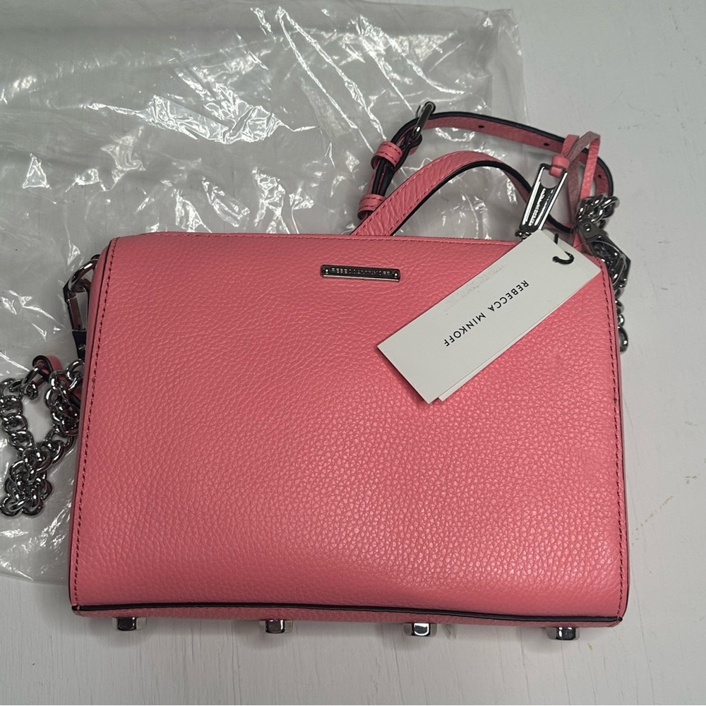 NWT Rebecca Minkoff 5 Zip Leather Crossbody Bag - Picture 6 of 10
